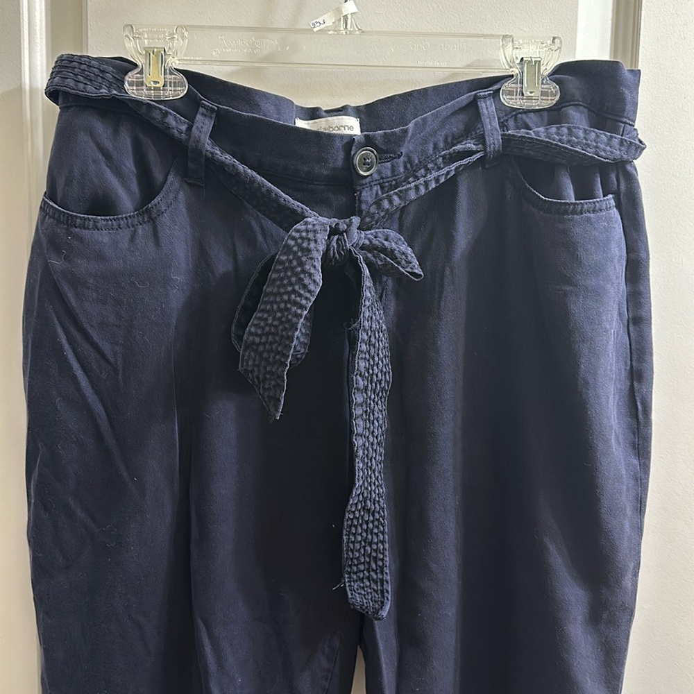 Liz Claiborne Petite Navy Blue Crop Pants
